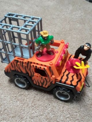 Imaginext Fisher Price 2009 Jungle Safari Jeep Vehicle With Monkey And Handler