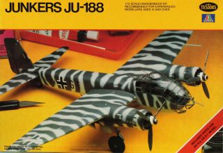 Testors Italeri 1:72 Junkers Ju - 188 Plastic Aircraft Model Kit 878u