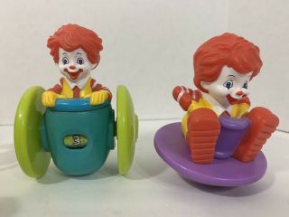 McDonald ' s Happy Meal baby toys Ronald clown action figures car hula hoop turtle 3