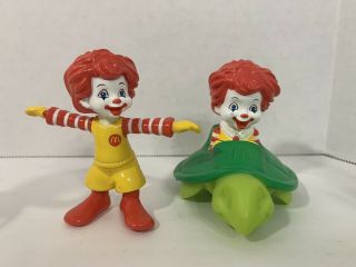 McDonald ' s Happy Meal baby toys Ronald clown action figures car hula hoop turtle 4