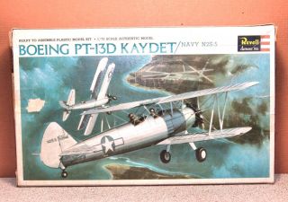 1/72 Revell Boeing Pt - 13d Kaydet Model Kit H - 649 - 50