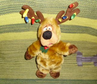Scooby Doo Dog Plush Stuffed Animal Toy Reindeer Christmas Warner Bros 13 " 2000