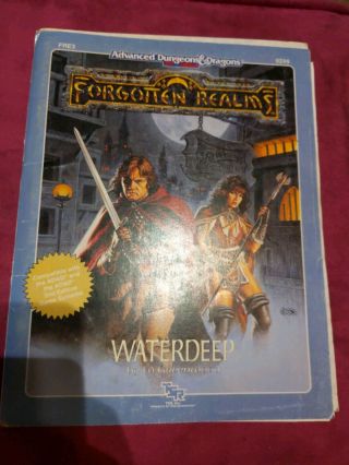 Fre3 Waterdeep W/map D&d Tsr Module Dungeons Dragons Forgotten Realms 9249