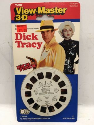 Vintage 1990 View - Master 3 - D Dick Tracy 3 Reel Set In Package