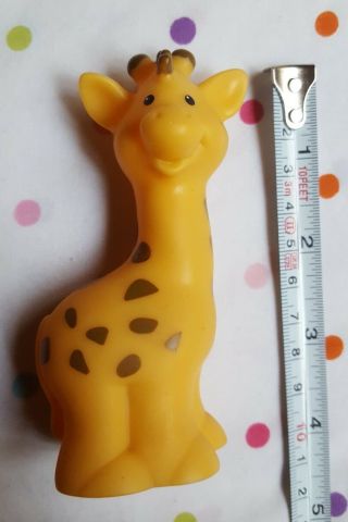 2007 Fisher Price Little People Giraffe Zoo Animal Cake Topper Pre - Owned Cute