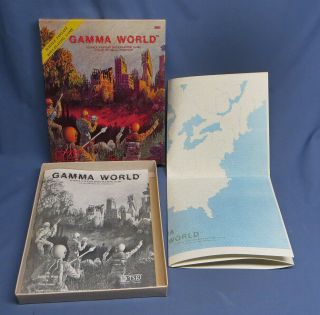 Tsr Gamma World Science Fantasy Role - Playing 1st Ed - 3rd Printing Box Book Map