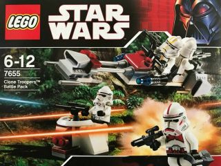Lego Star Wars 7655 Clone Troopers Battle Pack W/yellow & Red Markings