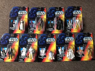 Star Wars Power Of The Force Red Card Wave 1 Nine Action Figure Set