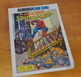 Vintage Aurora Comic Scenes Spider - Man Instruction Booklet No.  182 1974
