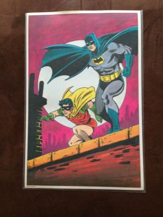 Batman & Robin Laminated 2 Sided Place Mat A Pepsi Cola 11x17 Premium From 1979
