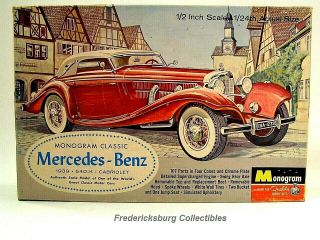 Model Kit - Monogram Pc87 - 298 - 1/24 1939 Mercedes - Benz 540k - Opened