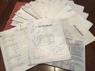 Ultraman The Ultimate Hero Orig Scripts All 13 Episodes Signed By Cast,  More