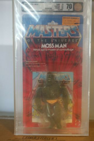 Motu He Man Moc Carded Action Figure Moss Man 1985 Afa " 70 " Toy
