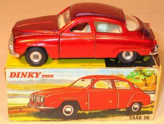 Dinky Toys No 156 Saab 96 In Metalic Red.  Boxed