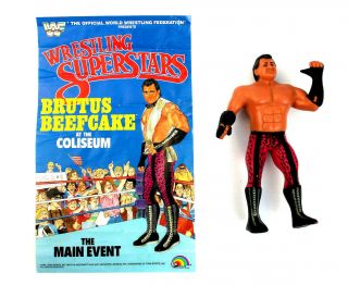 1985 Ljn Wwf Brutus The Barber Beefcake Wrestling Figure With Poster