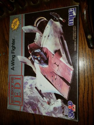 Mpc Star Wars Return Of The Jedi A - Wing Fighter Open Model Kit 1 - 1973