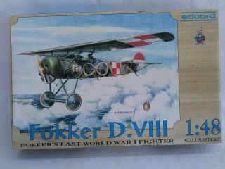 Eduard 8003 Fokker D.  Viii - 1/48 Scale Plastic Kit W/ Photo Etch Parts