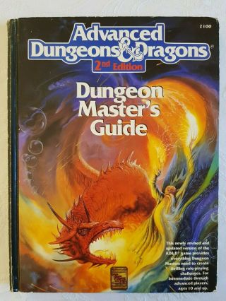 Ad&d Advanced Dungeons And & Dragons Dungeon Masters Guide 2nd Edition - Good