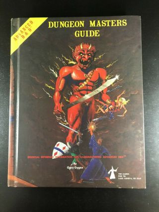 Advanced D&d - Dungeon Masters Guide By Gary Gygax (1979,  Hardcover) Jr6