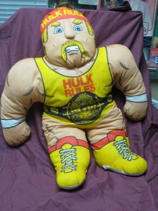 1990 Wrestling Buddies Hulk Hogan Ultimate Warrior Pillow Plush Wwf Wwe Wrestler