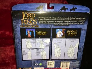 Lord Of The Rings White Wizards 2 pack Gandalf and Saruman Very Rare Toybiz 3