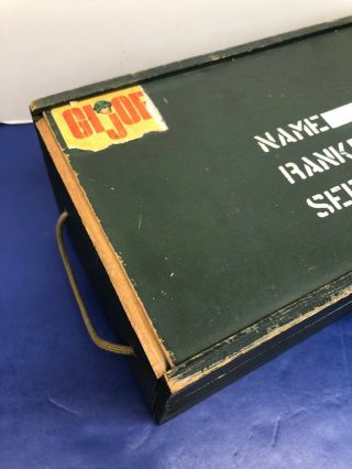 Vintage Hasbro GI Joe Wood Box Foot Locker 1960’s No Trays 3