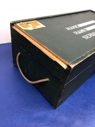 Vintage Hasbro GI Joe Wood Box Foot Locker 1960’s No Trays 4