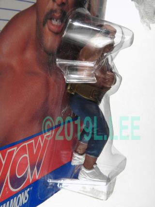 Galoob Toys WCW Wrestling Ron Simmons NO STRIPE trunks MOC rare Foreign card 3
