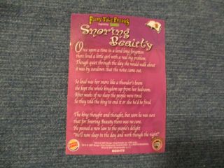 Burger King Shrek 2001 Fairy Tale Freaks card Snoring Beauty John Pound 2