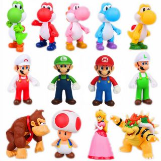 5 " Kids Mario Bros Brothers Princess Luigi Pvc Action Figures Xmas Toy