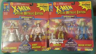 Marvel Xmen 4 Toybiz Silver Samurai Wolverine Maverick,  Fitzroy,  2 Steel Mutants