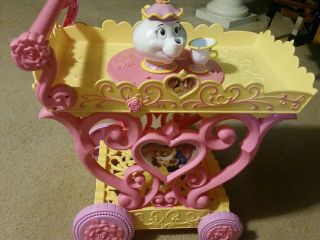 Disney Princess Beauty And The Beast " Be Our Guest " Singing Tea Cart