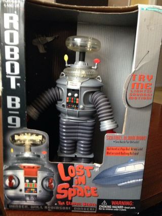 1997 Trendmasters Lost In Space B - 9 Robot Figure W/ Box &