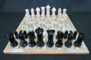1947 - 1957 Peter Ganine Pleasantime Gothic Chess Set 1427 Made Usa No Board