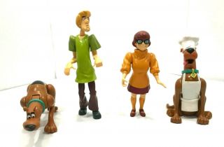 1999 Equity Hanna - Barbera Scooby Doo,  Shaggy,  Velma Figures,  & Chef Scooby Doo