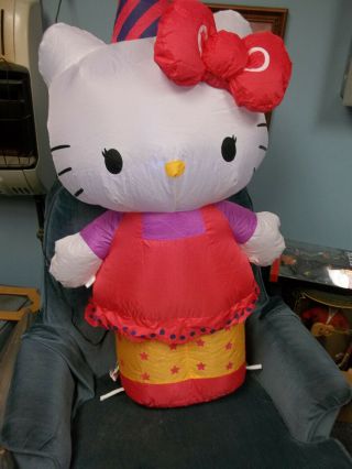 Hello Kitty Airblown Inflatable Lights Up Electric 3.  5 Ft Tall All Birthday