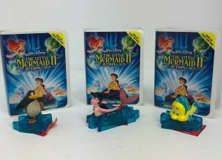 Disney The Little Mermaid 2 Video Showcase Mcdonald Happy Meal Toy Set Of 3 2000