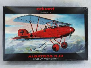 Eduard 8017 Albatros D.  Iii,  Early Version - 1/48 Scale W/ Extra Decals