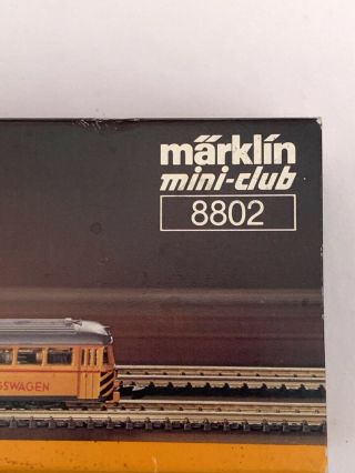 Marklin 8802 Z - scale Powered Mini Club Track Cleaning Rail Bus - & 2