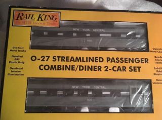 Mth Rail King 30 - 6024 York Central Dryfuss Combine/diner Set