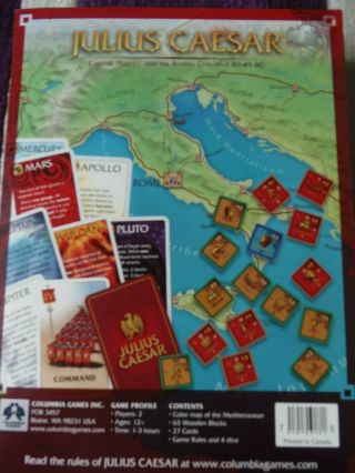 Julius Caesar Caesar Pompey and the Roman Civil War 49 - 45BC.  by Columbia Games. 2