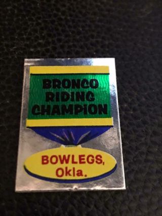 Cracker Jack Patch - Bronco Riding Champion - Bowlegs,  Ok