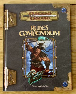 Dungeons & Dragons Rules Compendium 3.  5 2007 1st Printing Vgc L24