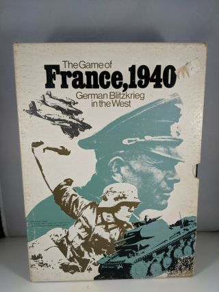 Avalon Hill The Game Of France 1940 German Blitzkrieg In The West