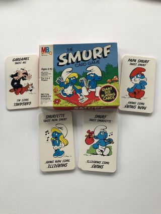The Smurf Card Game 1982 Giant Playing Cards