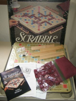 Scrabble Deluxe Turntable Edition Milton Bradley 1989 Game Vintage Complete