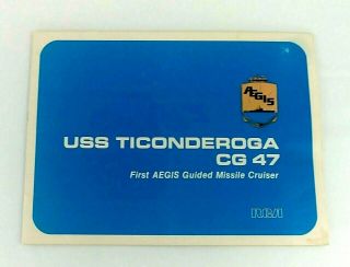 Uss Ticonderoga Cg 47 Paper Punch Out Model Book Aegis Missile Cruiser Rca Navy