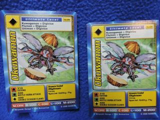 Digimon Okuwamon Card 2000 Taco Bell Set Of 2 Tb - 09