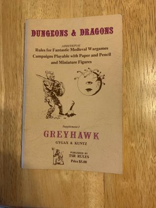 Dungeons And Dragons Greyhawk Supplement 1 - 4th Printing