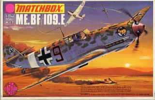 Matchbox 1:72 Messerschmitt Bf - 109 Bf109 E Plastic Aircraft Model Kit Pk - 17u